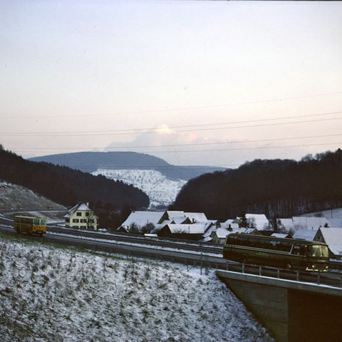 1970 Eröffnung Autobahn. Vergrösserte Ansicht