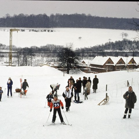 1985 Skirennen. Vergrösserte Ansicht