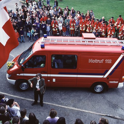 2002 Feuerwehrauto. Vergrösserte Ansicht